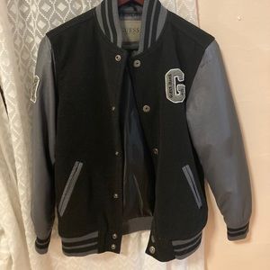 Guess Grey Letterman Jacket